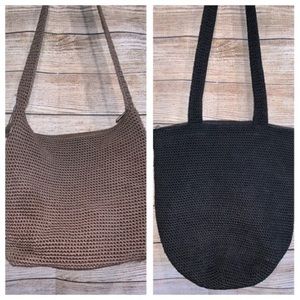 Bundle The Sak Woven Fabric Shoulder Bag Tan&Black